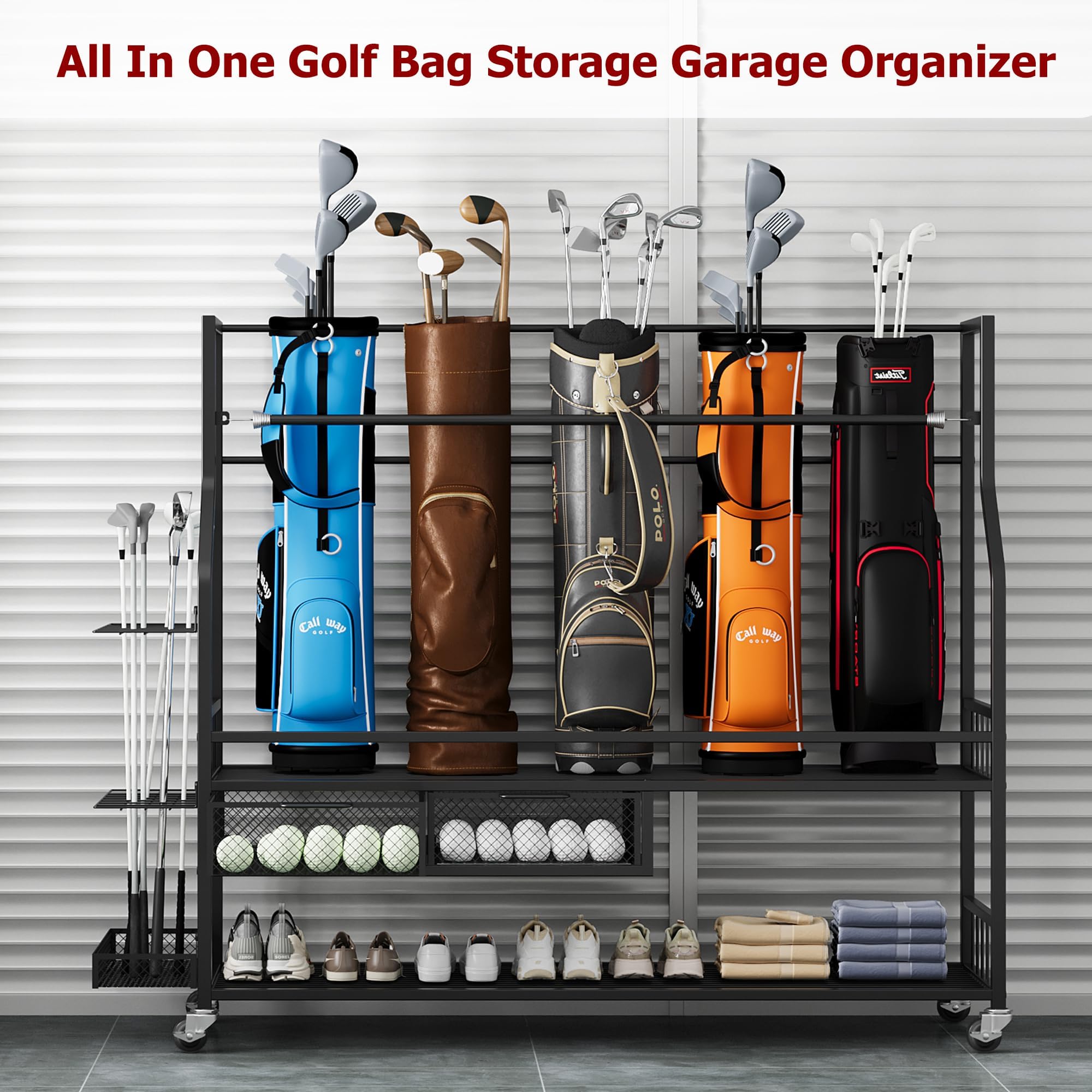 Organizer Penyimpanan Tas Golf - Golf Equipment Holder ulasan dan harga